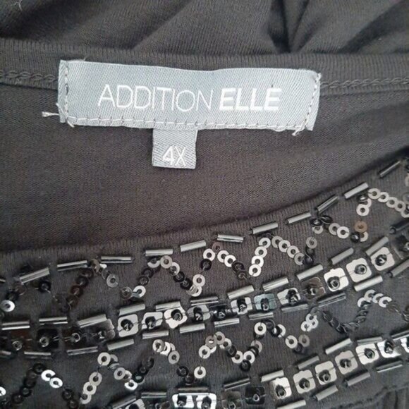 ADDITION ELLE Short Sleeve Tunic Top Beaded Neckline PLUS Sz 4X - Picture 9 of 10